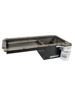 OIL PAN, GM LS, SWAP, REAR SUMP, STRAIGHT SUMP, SPIN-ON OIL FILTER ADAPTER