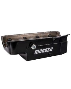 OIL PAN SBC 86-UP WITH 1 PIECE SEAL PASSENGER SIDE DIP STICK, LIMITED SPRINT, CIRCLE TRACK, INSPECTION BUNG, 6.5 IN. DEEP