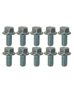 FLANGE HEX HEAD BOLT, 1/4-20 X .500, SERRATED, 10 PACK, ZINC