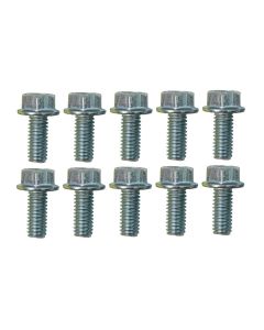 FLANGE HEX HEAD BOLT, 5/16-18 X .750, SERRATED, 10 PACK, ZINC