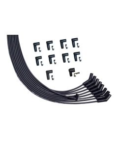 WIRE SET MOROSO ULTRA V8 135 DEG PLUG UNIV. UNSLEEVED HEI, BLACK WIRE