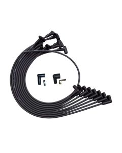 WIRE SET MOROSO ULTRA SBC OVC UNLEEVED, 90 DEG HEI, BLACK WIRE