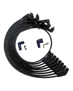 WIRE SET MOROSO ULTRA SB FORD 260,289,302 135 DEG PLUG END NON HEI UNSLEEVED, BLACK WIRE