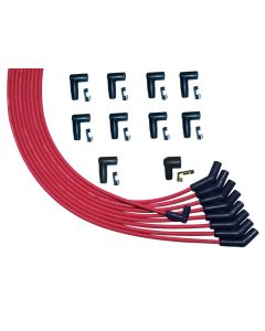 WIRE SET MOROSO ULTRA V8 135 DEG PLUG BOOTS HEI, RED WIRE