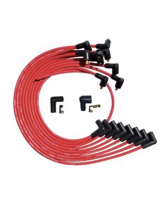 WIRE SET MOROSO ULTRA SBC OVER THE VALVE COVER 90 DEG PLUG NON HEI, RED WIRE