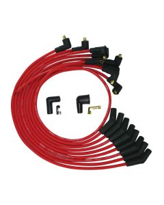 WIRE SET MOROSO ULTRA SB FORD 260,289,302 135 DEG SPARK PLUG BOOT NON-HEI, RED WIRE