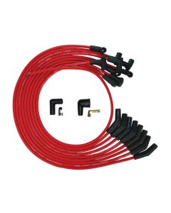 WIRE SET MOROSO ULTRA SB FORD 351W 135 DEG PLUG BOOTS HEI, RED WIRE