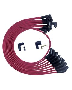 WIRE SET MOROSO ULTRA SB FORD 351W 135 DEG PLUG BOOTS NON-HEI, RED WIRE
