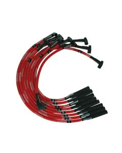 WIRE SET MOROSO ULTRA SLEEVED RED SB CHRYSLER, MOPAR 273,318,340,360 STR PLUG BOOTS HEI, RED WIRE