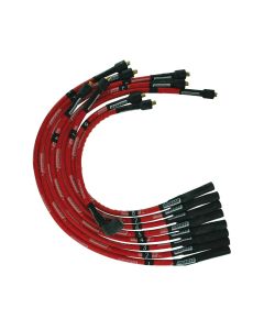 WIRE SET MOROSO ULTRA SLEEVED RED SB CHRYSLER, NOPAR 273,318,340,360 STR PLUG & DIST, RED WIRE