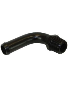 FITTING, 3/8 IN. TO 1/2 IN., 90 DEG, STREAMLINED, BLACK