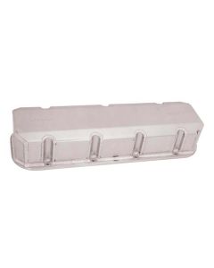 VALVE COVERS, BBC, 3.875 IN. TALL, POCKETS ON EXHAUST & INTAKE, FABRICATED ALUMINUM