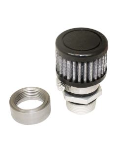 VALVE COVER, BREATHER KIT, WELD ON FOR STEEL VALVE COVERS, BLACK FINISH