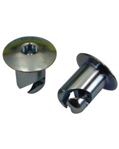 QUICK FASTENER, OVAL, 7/16 IN X .450, STEEL, SILVER