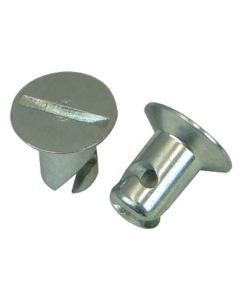 QUICK FASTENER, FLUSH .5/16 IN X .400, STEEL, SILVER