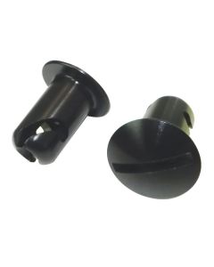 QUICK FASTENER, OVAL, 7/16 IN X .500, ALUMINUM, BLACK