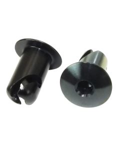 QUICK FASTENER, OVAL, HEX DRIVE, 7/16 IN X .500, ALUMINUM, BLACK
