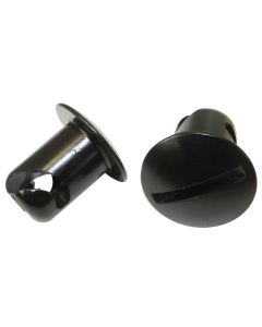 QUICK FASTENER, OVAL, 7/16 IN X .450, STEEL, BLACK