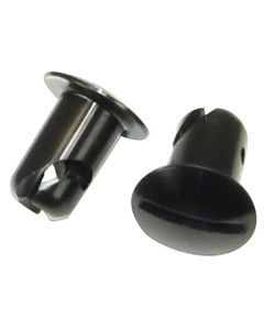 QUICK FASTENER, OVAL, 7/16 IN X .450, ALUMINUM, BLACK