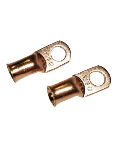 BATTERY CABLE TERMINAL KIT SOLDER END FOR 1 GA WIRE 3/8 DIA STUD 2 PACK