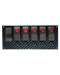 SWITCH PANEL, ROCKER LED, GREY/BLACK