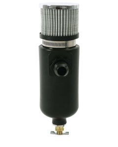 TANK, BREATHER, CATCH CAN,  POLY, -8 AN MALE FITTING