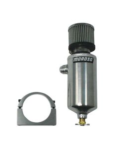TANK, BREATHER, CATCH CAN, -12AN MALE FITTING, BILLET MOUNTING BRACKET