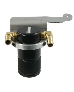 SEPARATOR, AIR OIL, CATCH CAN, SMALL BODY, BLACK FINISH, MUSTANG V-6, 11-14