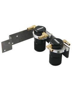 SEPARATOR, AIR OIL, CATCH CAN, SMALL BODY, BLACK FINISH, SUBARU STI, 08-14, TOP MOUNT INTERCOOLER