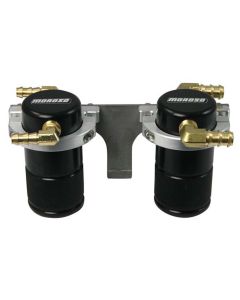 SEPARATOR, AIR OIL, CATCH CAN, SMALL BODY WITH BLACK FINISH, SUBARU STI 08-14 FRONT MOUNT INTERCOOLER